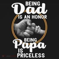 Funny Dad Cute Gift Being Dad Is An Honor Fathers Day Great Gift Bucket Hat thumb 4