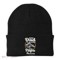 Funny Dad Cute Gift Being Dad Is An Honor Fathers Day Great Gift Beanie thumb 0