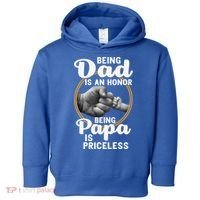 Funny Dad Cute Gift Being Dad Is An Honor Fathers Day Great Gift Toddler Hoodie thumb 0