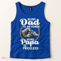 Funny Dad Cute Gift Being Dad Is An Honor Fathers Day Great Gift Tank Top thumb 2