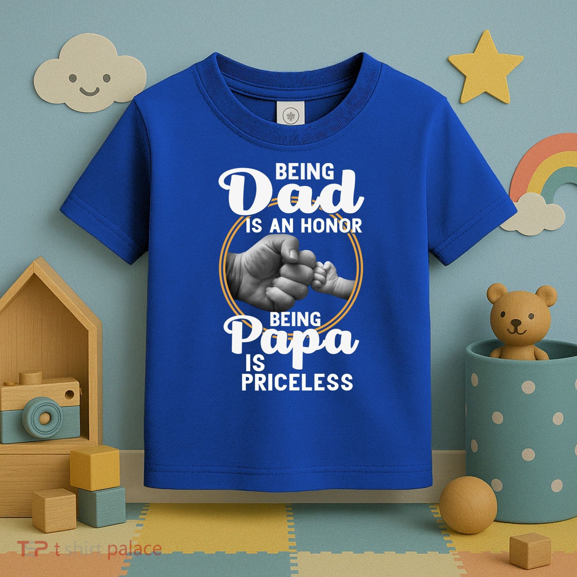 Funny Dad Cute Gift Being Dad Is An Honor Fathers Day Great Gift Toddler T-Shirt