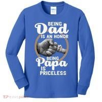 Funny Dad Cute Gift Being Dad Is An Honor Fathers Day Great Gift Kids Long Sleeve Shirt thumb 0
