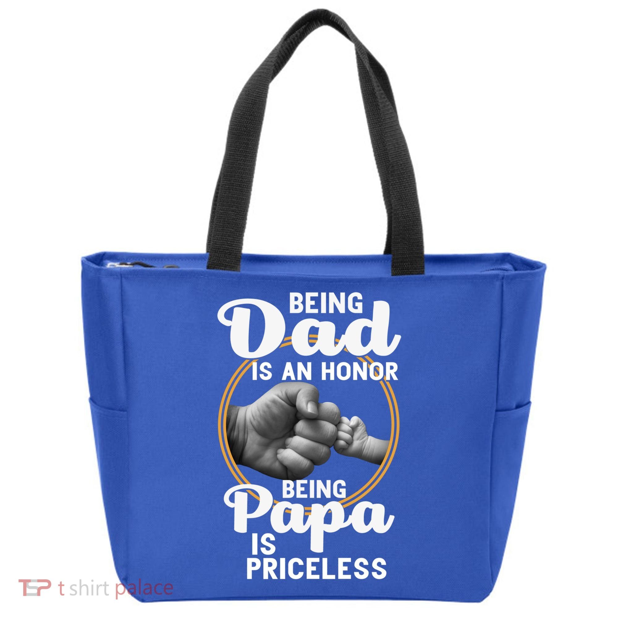 Funny Dad Cute Gift Being Dad Is An Honor Fathers Day Great Gift Tote Bag