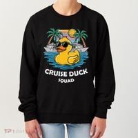 Funny Duck Cruise Rubber Duck Squad Vacation Cruise Ship Gift Women's Sweatshirt thumb 0