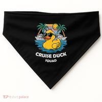 Funny Duck Cruise Rubber Duck Squad Vacation Cruise Ship Gift USA-Made Doggie Bandana thumb 0