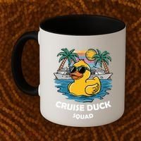 Funny Duck Cruise Rubber Duck Squad Vacation Cruise Ship Gift Coffee Mug thumb 2