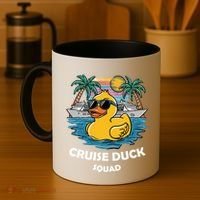 Funny Duck Cruise Rubber Duck Squad Vacation Cruise Ship Gift Coffee Mug thumb 4
