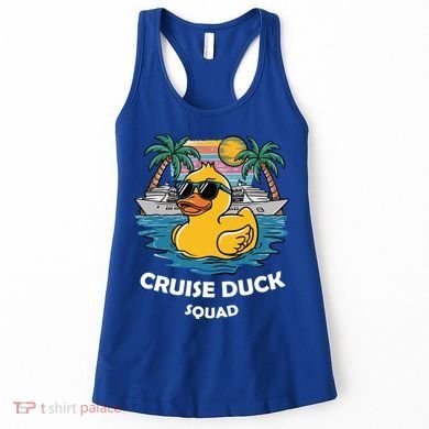 Funny Duck Cruise Rubber Duck Squad Vacation Cruise Ship Gift Women's Tank Top