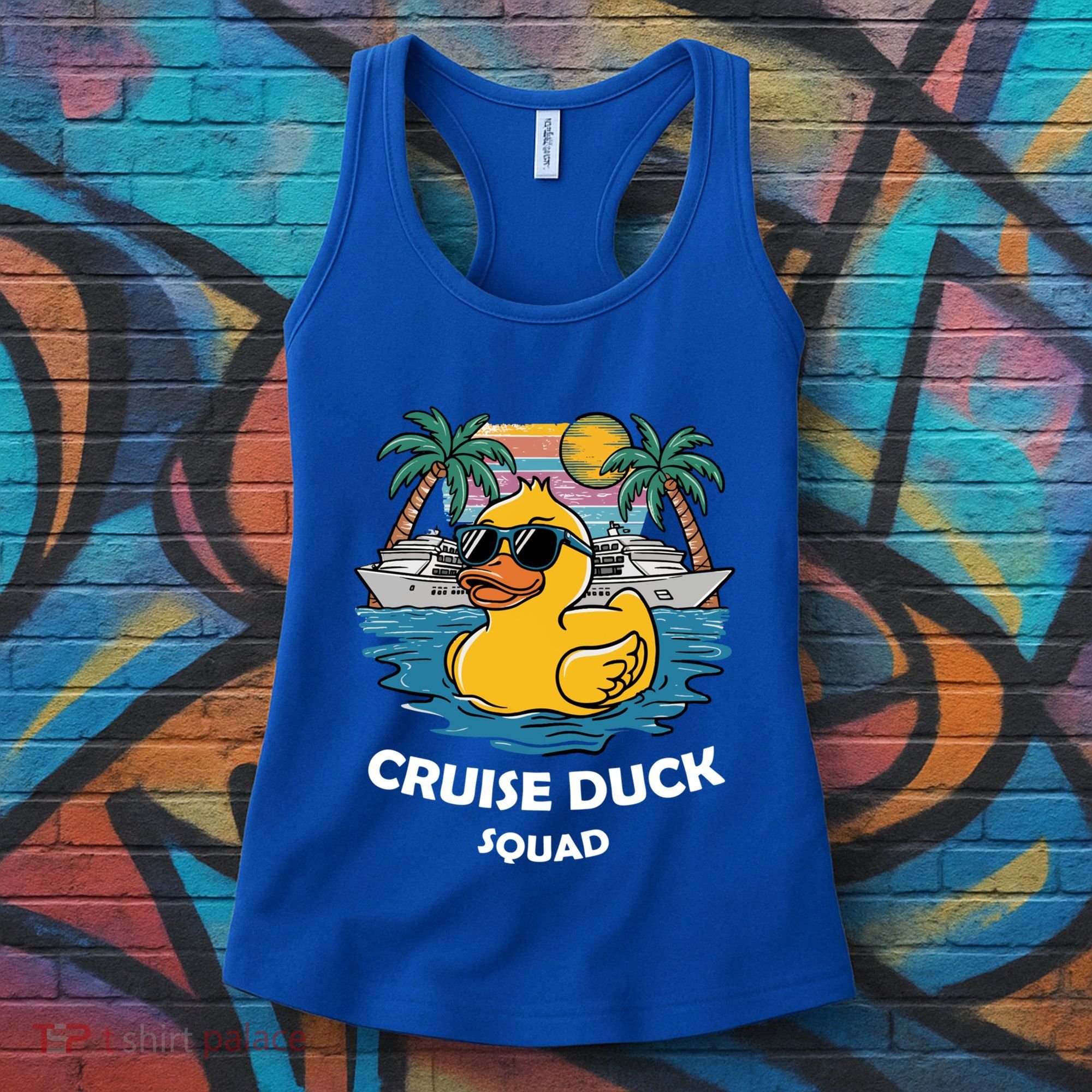 Funny Duck Cruise Rubber Duck Squad Vacation Cruise Ship Gift Women's Tank Top