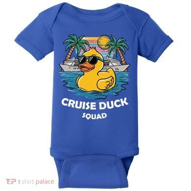 Funny Duck Cruise Rubber Duck Squad Vacation Cruise Ship Gift Baby Bodysuit