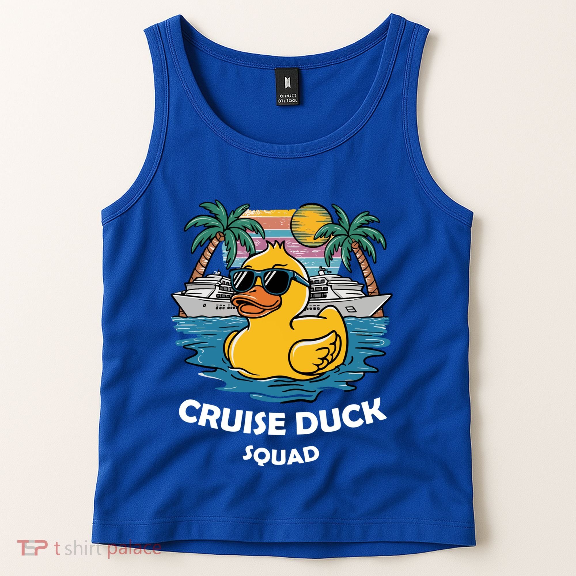 Funny Duck Cruise Rubber Duck Squad Vacation Cruise Ship Gift Tank Top