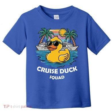 Funny Duck Cruise Rubber Duck Squad Vacation Cruise Ship Gift Toddler T-Shirt