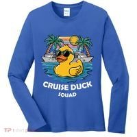 Funny Duck Cruise Rubber Duck Squad Vacation Cruise Ship Gift Women's Long Sleeve Shirt thumb 0