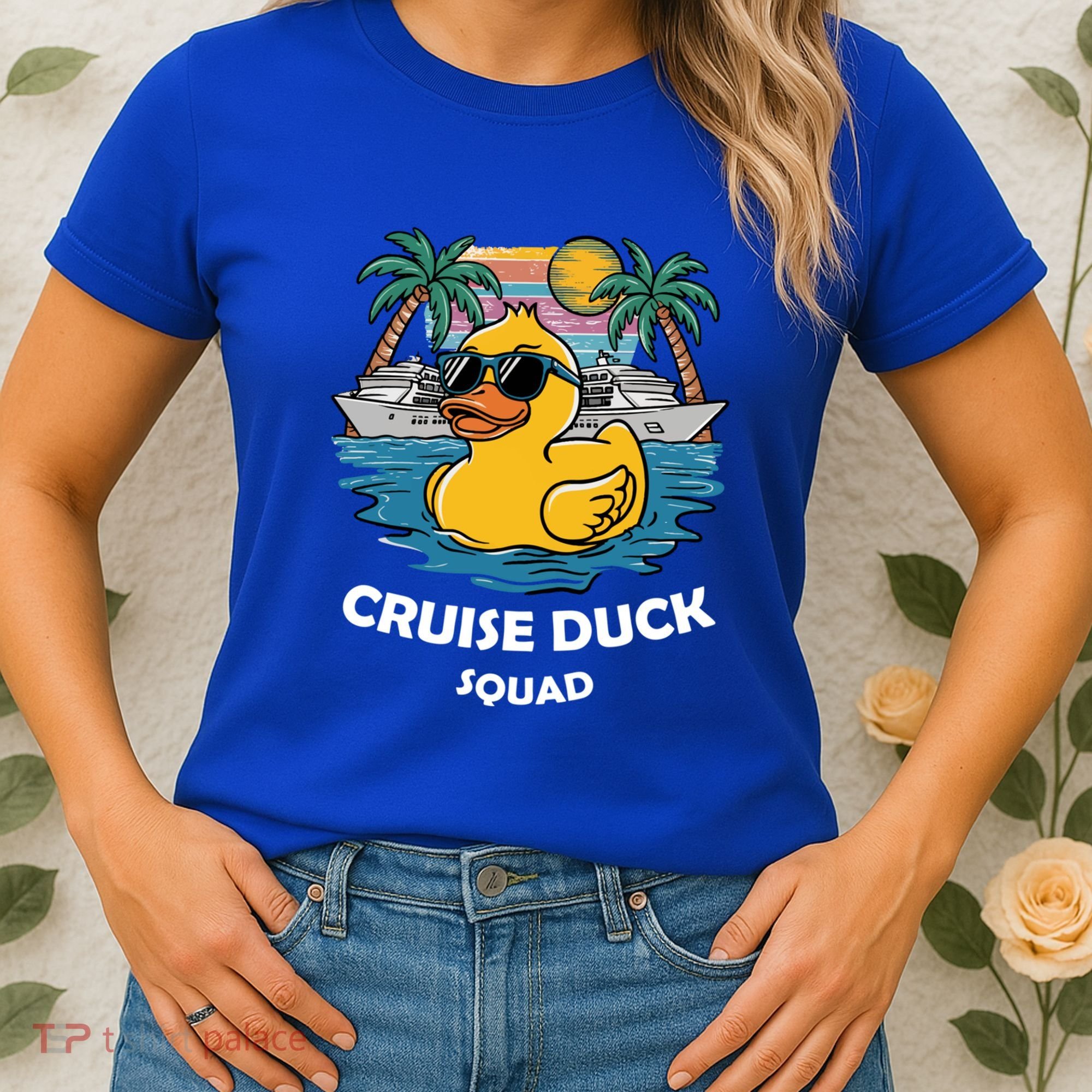 Funny Duck Cruise Rubber Duck Squad Vacation Cruise Ship Gift Women's T-Shirt