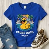 Funny Duck Cruise Rubber Duck Squad Vacation Cruise Ship Gift Women's T-Shirt thumb 3