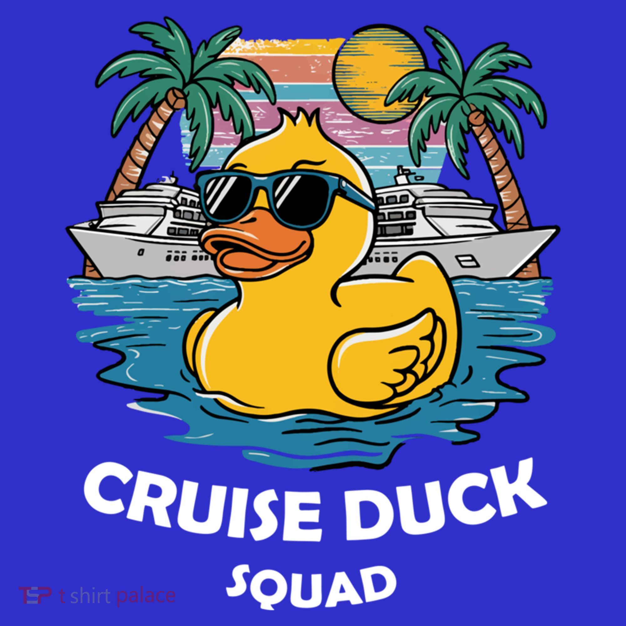 Funny Duck Cruise Rubber Duck Squad Vacation Cruise Ship Gift Women's T-Shirt