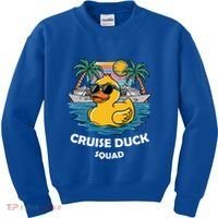 Funny Duck Cruise Rubber Duck Squad Vacation Cruise Ship Gift Kids Sweatshirt thumb 0