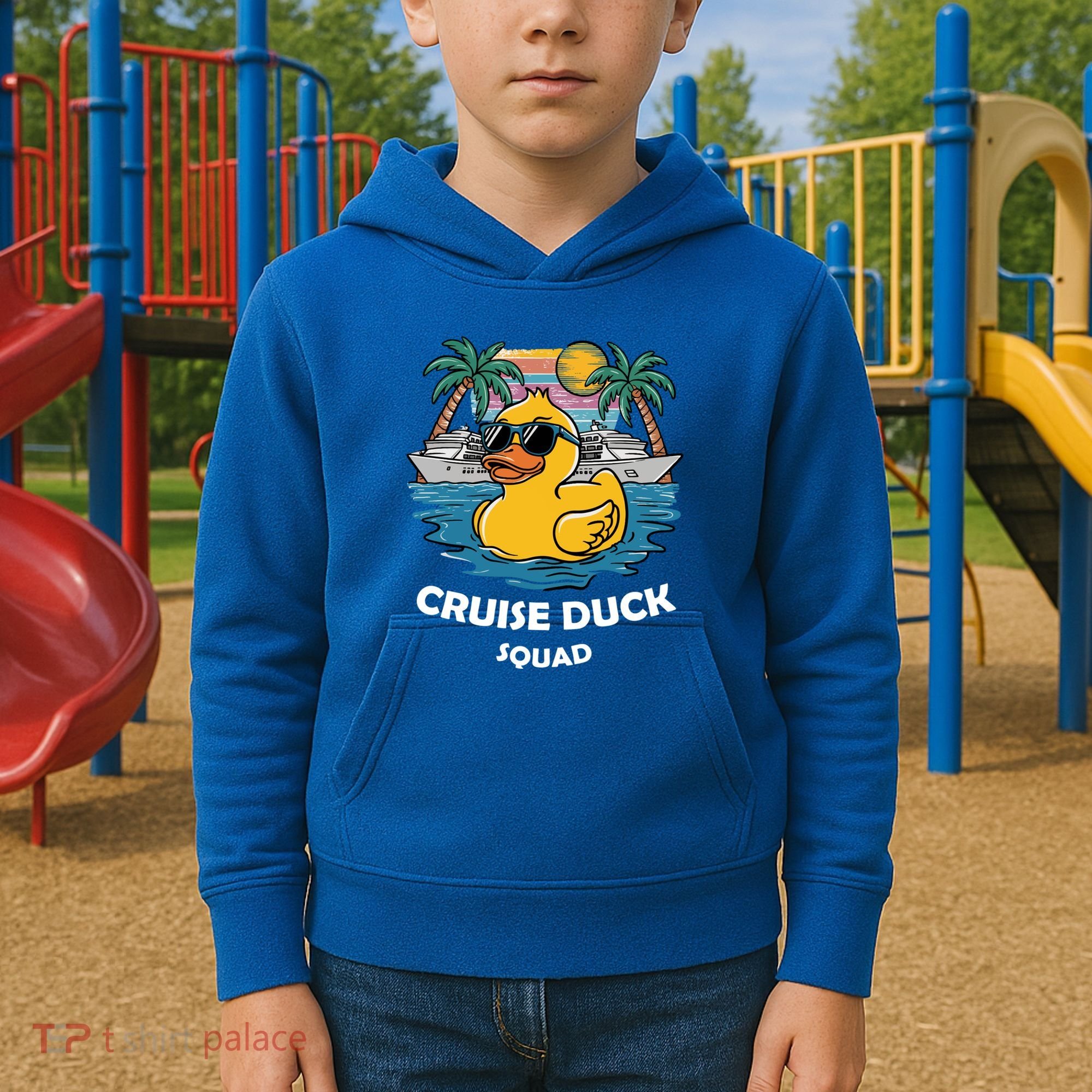 Funny Duck Cruise Rubber Duck Squad Vacation Cruise Ship Gift Kids Hoodie