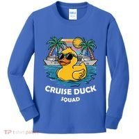 Funny Duck Cruise Rubber Duck Squad Vacation Cruise Ship Gift Kids Long Sleeve Shirt thumb 0