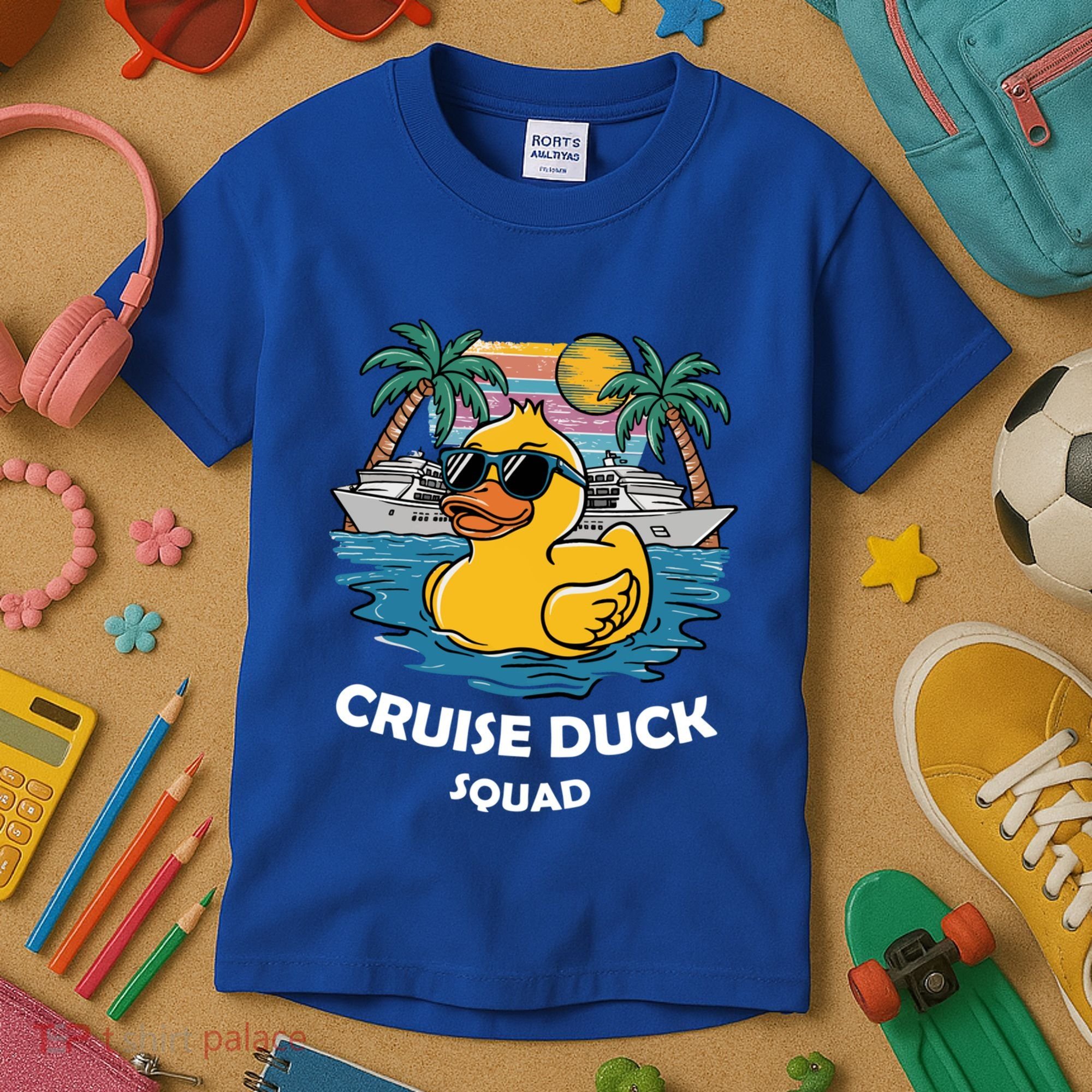 Funny Duck Cruise Rubber Duck Squad Vacation Cruise Ship Gift Kids T-Shirt