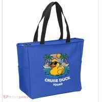 Funny Duck Cruise Rubber Duck Squad Vacation Cruise Ship Gift Tote Bag thumb 2
