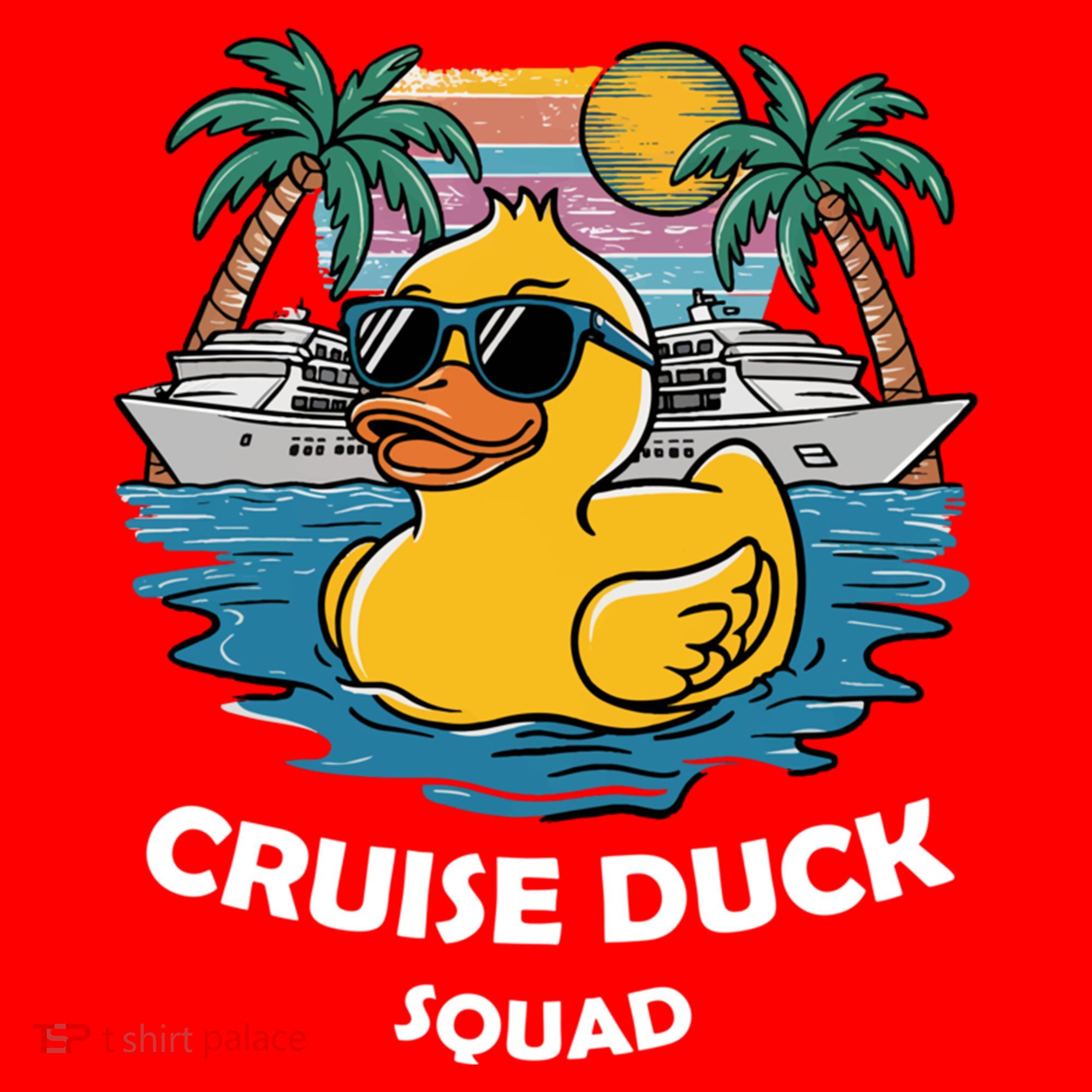 Funny Duck Cruise Rubber Duck Squad Vacation Cruise Ship Gift Santa Hat