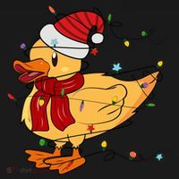 Funny Duck Christmas Lights Gift Santa Hat Xmas Holiday Gift Kids Long Sleeve Shirt thumb 2