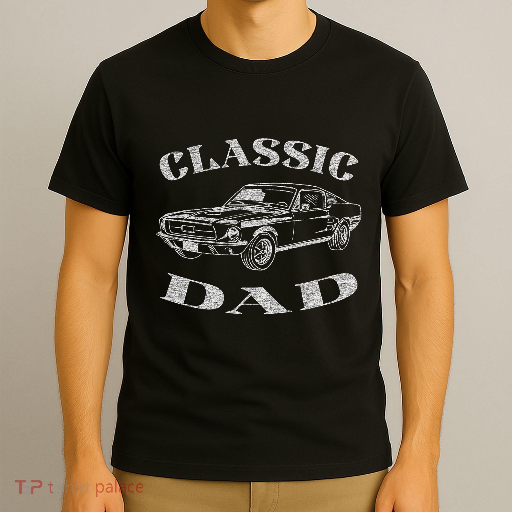 Funny Dad Classic Car Graphic T-Shirt