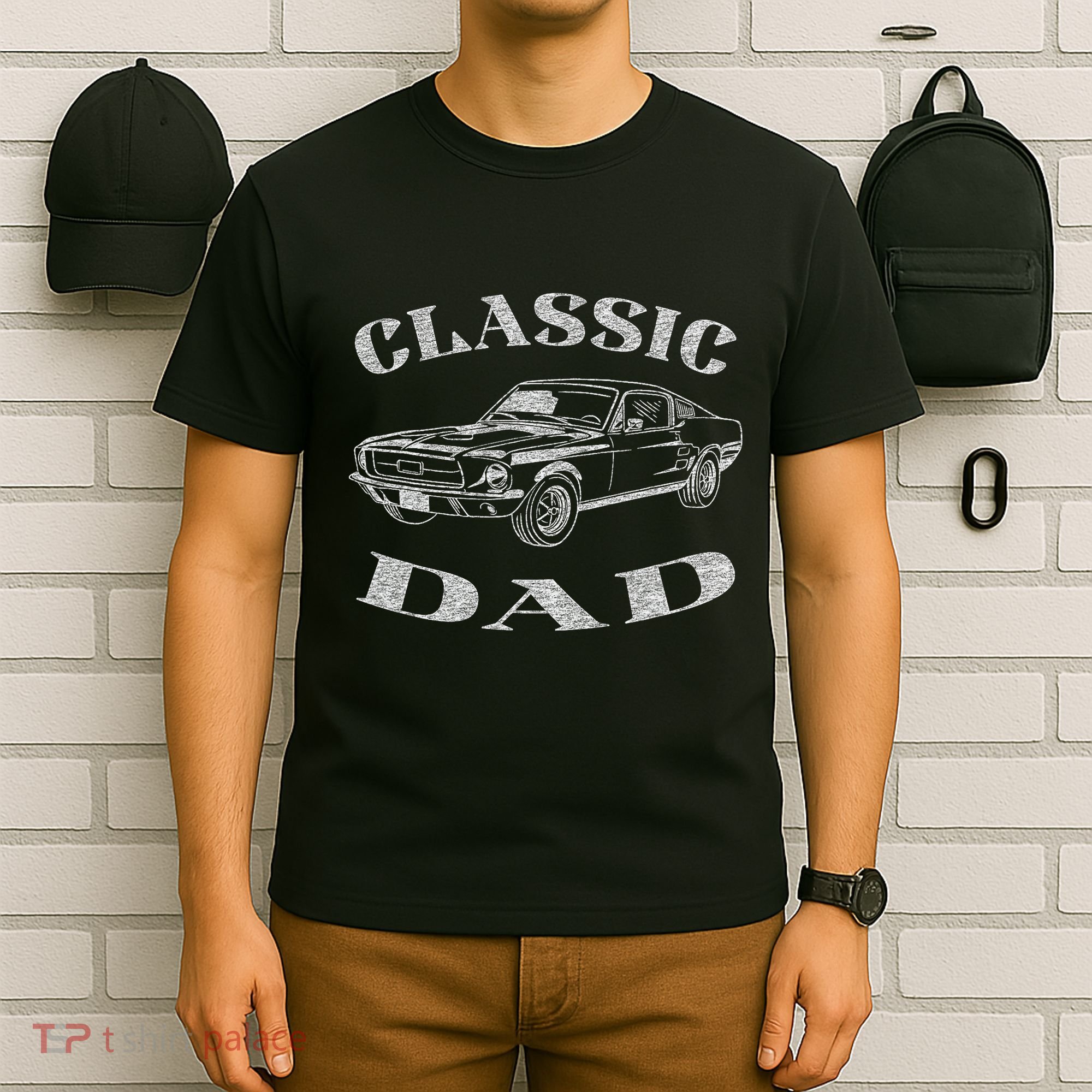 Funny Dad Classic Car Graphic T-Shirt
