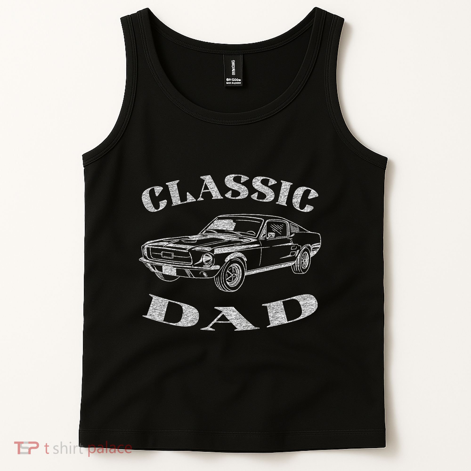 Funny Dad Classic Car Graphic Tank Top