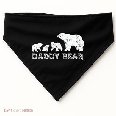 Fathers Day Daddy Bear With 3 Three Cubs Dad Father Papa USA-Made Doggie Bandana