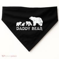 Fathers Day Daddy Bear With 3 Three Cubs Dad Father Papa USA-Made Doggie Bandana thumb 0