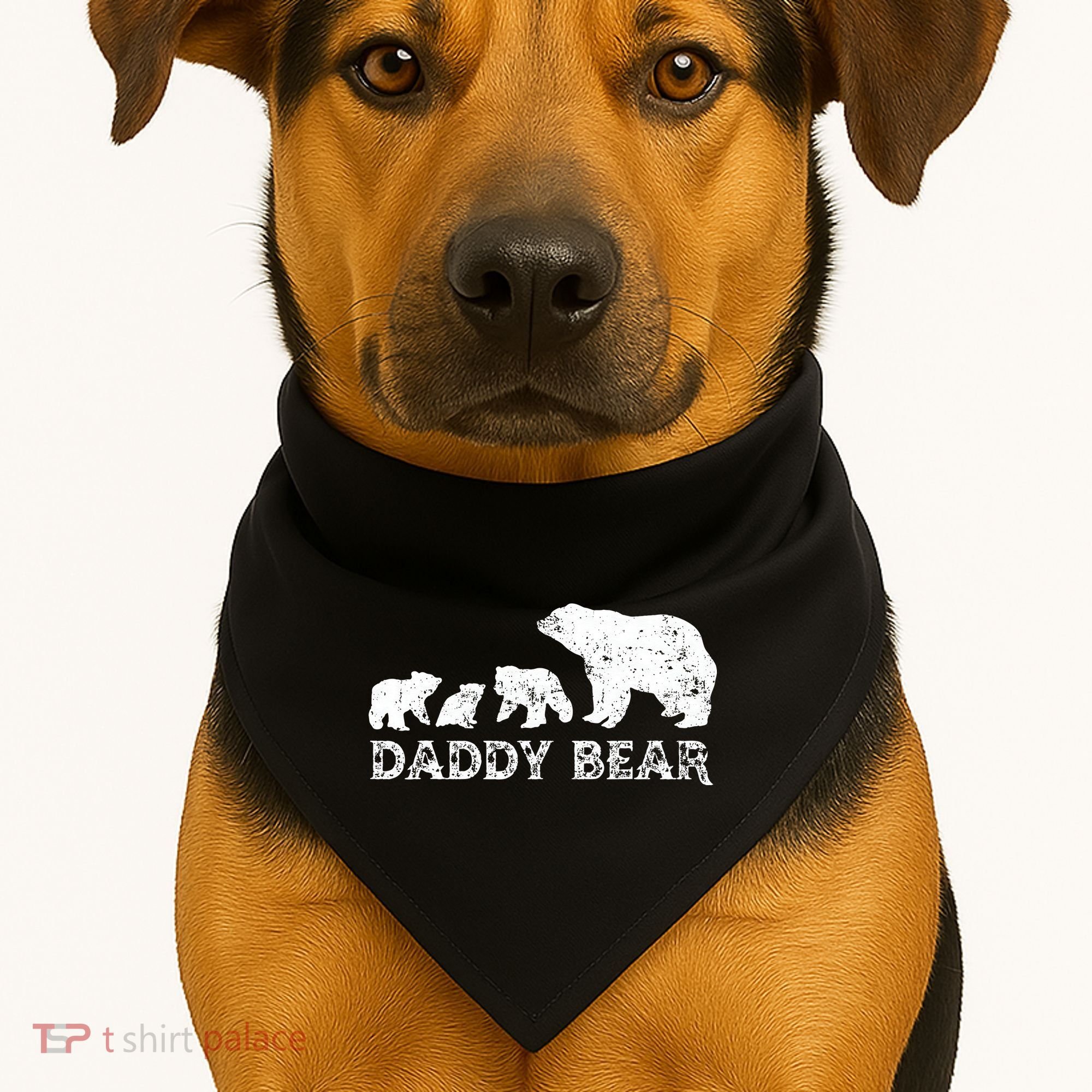 Fathers Day Daddy Bear With 3 Three Cubs Dad Father Papa USA-Made Doggie Bandana