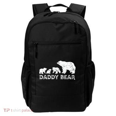 Fathers Day Daddy Bear With 3 Three Cubs Dad Father Papa Backpack