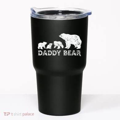 Fathers Day Daddy Bear With 3 Three Cubs Dad Father Papa Tumbler