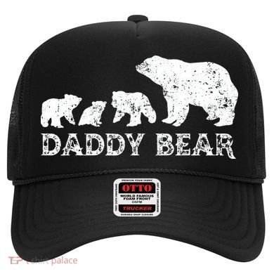 Fathers Day Daddy Bear With 3 Three Cubs Dad Father Papa Hat