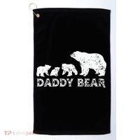 Fathers Day Daddy Bear With 3 Three Cubs Dad Father Papa Golf Towel thumb 0