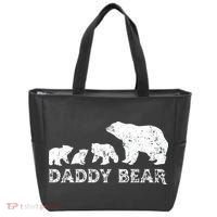 Fathers Day Daddy Bear With 3 Three Cubs Dad Father Papa Tote Bag thumb 0