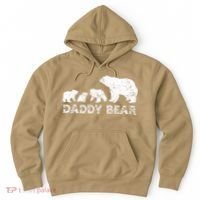 Fathers Day Daddy Bear With 3 Three Cubs Dad Father Papa Hoodie thumb 0