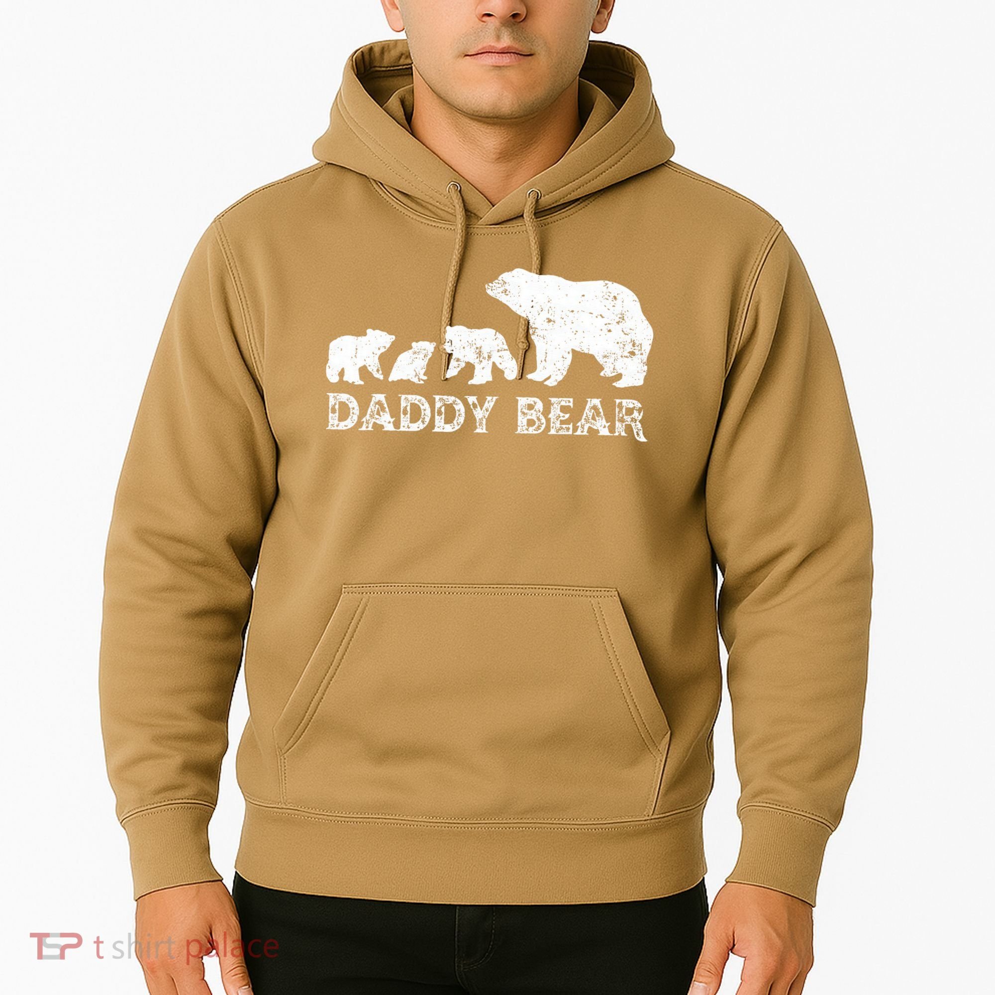 Fathers Day Daddy Bear With 3 Three Cubs Dad Father Papa Hoodie