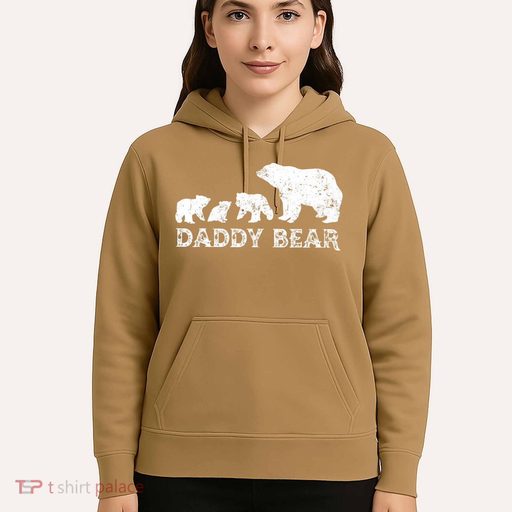 Fathers Day Daddy Bear With 3 Three Cubs Dad Father Papa Hoodie