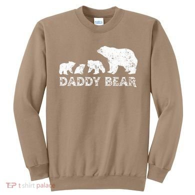 Fathers Day Daddy Bear With 3 Three Cubs Dad Father Papa Sweatshirt