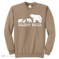 Fathers Day Daddy Bear With 3 Three Cubs Dad Father Papa Sweatshirt thumb 0