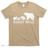 Fathers Day Daddy Bear With 3 Three Cubs Dad Father Papa T-Shirt thumb 0