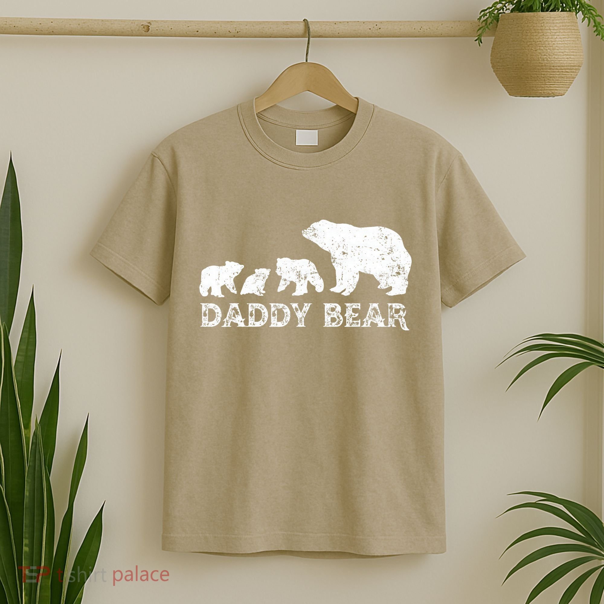Fathers Day Daddy Bear With 3 Three Cubs Dad Father Papa T-Shirt