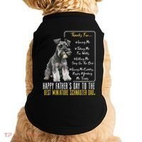 Funny Dog Dad Happy Fathers Day The Best Miniature Schnauzer Dad Doggie Tank thumb 0