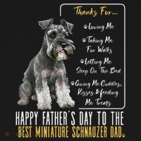 Funny Dog Dad Happy Fathers Day The Best Miniature Schnauzer Dad Apron thumb 3