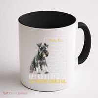 Funny Dog Dad Happy Fathers Day The Best Miniature Schnauzer Dad Coffee Mug thumb 1