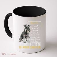 Funny Dog Dad Happy Fathers Day The Best Miniature Schnauzer Dad Coffee Mug thumb 0
