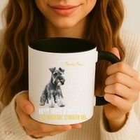 Funny Dog Dad Happy Fathers Day The Best Miniature Schnauzer Dad Coffee Mug thumb 3